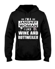 JANUARY WOMAN ROTTWEILER Hooded Sweatshirt thumbnail