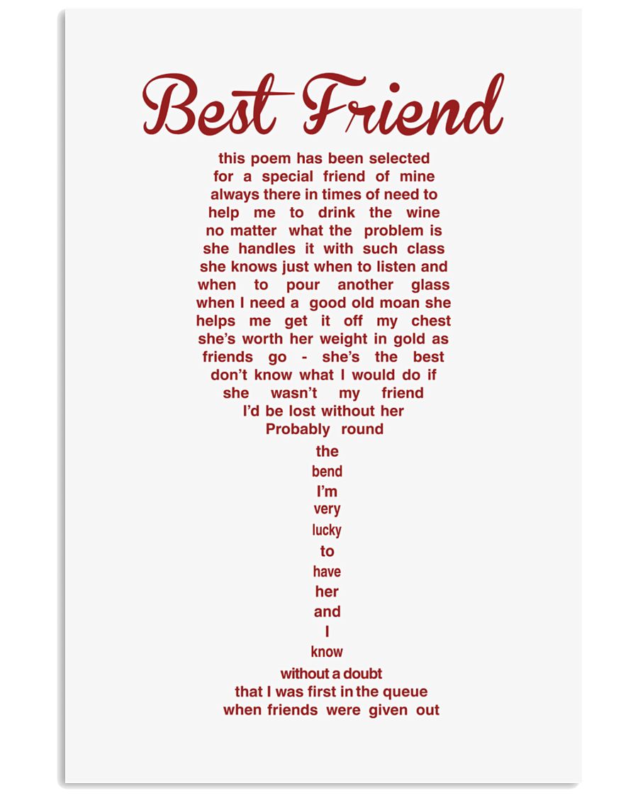 THIS POEM HAS BEEN SELECTED FOR A SPECIAL FRIEND 11x17 Poster