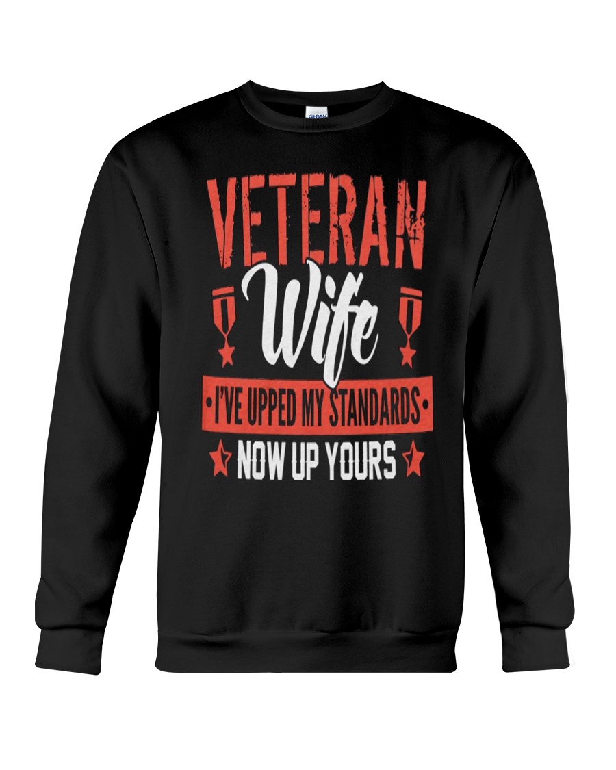 Proud Wife of A Veteran Sweatshirts Shirt Mug Crewneck Sweatshirt