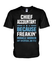 Chief Accountant 095904 095904 V-Neck T-Shirt thumbnail