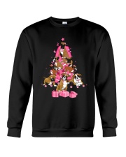 Breast Cancer Boxer Christmas Tree Crewneck Sweatshirt tile