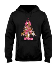 Breast Cancer Boxer Christmas Tree Hooded Sweatshirt tile