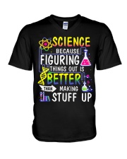 Science Because Figuring Things Out Is Better V-Neck T-Shirt tile