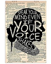 Speak Your Mind Even If Your Voice Shakes 11x17 Poster front