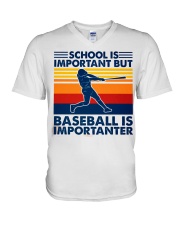 School Is Important But Baseball Is Importanter V-Neck T-Shirt tile