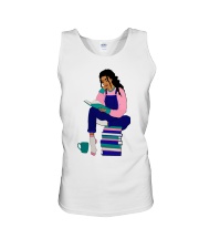 Girl Reading Book Unisex Tank tile