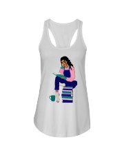 Girl Reading Book Ladies Flowy Tank tile