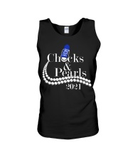Checks And Pearls Unisex Tank tile