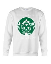 I Need My Coffee - Cat Starbucks Crewneck Sweatshirt thumbnail
