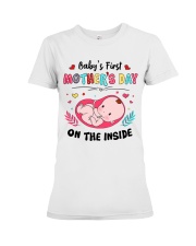 Baby's First Mother's day in the inside Premium Fit Ladies Tee tile