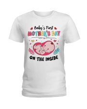 Baby's First Mother's day in the inside Ladies T-Shirt tile
