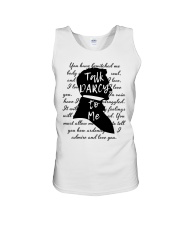 Talk Darcy to me Unisex Tank tile