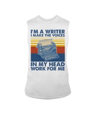 I Make The Voices In My Head Work Sleeveless Tee tile
