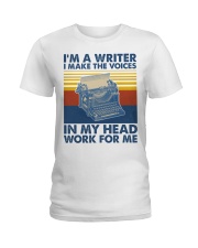 I Make The Voices In My Head Work Ladies T-Shirt tile