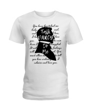Talk darcy to me Ladies T-Shirt tile