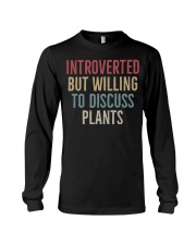 Introvert but willing to discuss plants Long Sleeve Tee tile