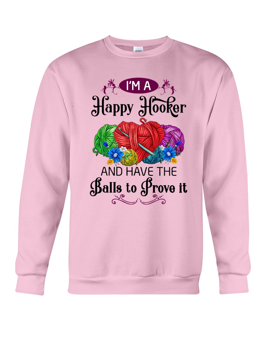 I'M A HAPPY HOOKER - CROCHET2 Crewneck Sweatshirt