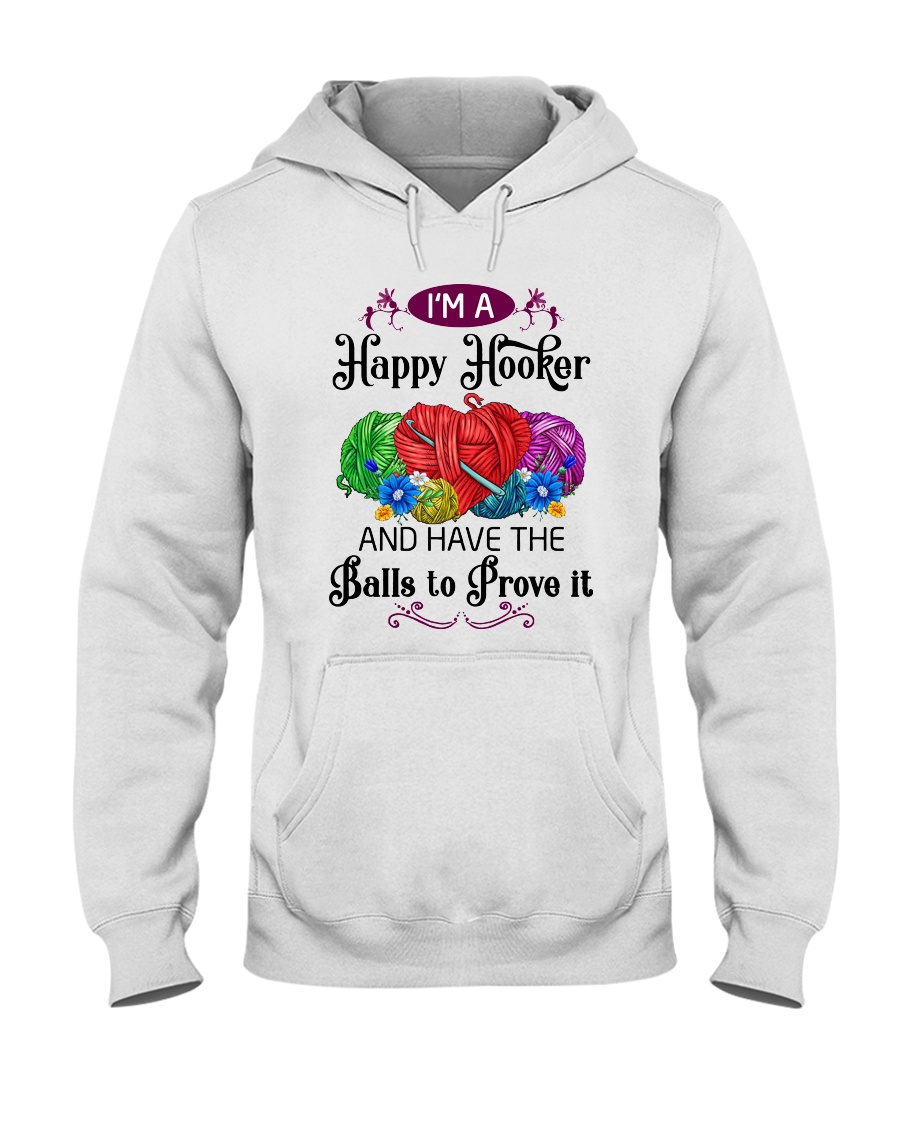 I'M A HAPPY HOOKER - CROCHET2 Hooded Sweatshirt