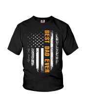 Vintage Best Dad Ever Shirt American Flag Tshirt Youth T-Shirt thumbnail