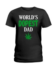 Worlds Dopest Dad Weed Marijuana Ladies T-Shirt thumbnail
