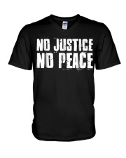 No Justice No Peace Black Lives Matter TShirt V-Neck T-Shirt thumbnail