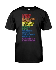 Distressed Science Is Real BLM LGBT Pride Classic T-Shirt front