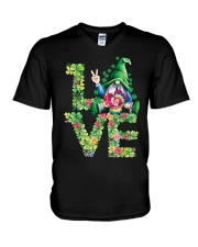 LOVE Gnomes Irish Shamrock V-Neck T-Shirt tile