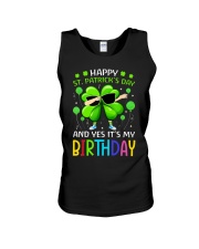 Birthday Born on St Patricks Day Unisex Tank tile