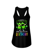 Birthday Born on St Patricks Day Ladies Flowy Tank tile