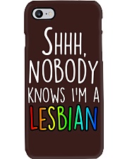 LGBT - Shhh Nobody Knows I'm a Lesbian Phone Case tile