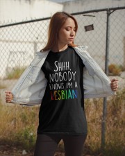 LGBT - Shhh Nobody Knows I'm a Lesbian Classic T-Shirt apparel-classic-tshirt-lifestyle-07