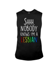 LGBT - Shhh Nobody Knows I'm a Lesbian Sleeveless Tee tile