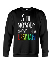 LGBT - Shhh Nobody Knows I'm a Lesbian Crewneck Sweatshirt tile