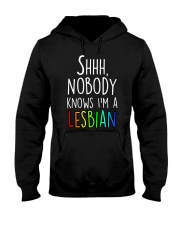 LGBT - Shhh Nobody Knows I'm a Lesbian Hooded Sweatshirt tile