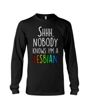 LGBT - Shhh Nobody Knows I'm a Lesbian Long Sleeve Tee tile