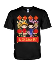 Vietnamese New Year Decorations V-Neck T-Shirt tile