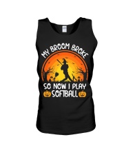 Funny My Broom Broke So Now I Play Softball Unisex Tank tile