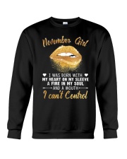 I'm November Girl Slay Lip Birthday Funny Crewneck Sweatshirt tile