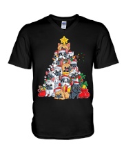 French Bulldog Xmas (14) V-Neck T-Shirt tile