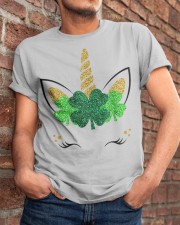 Unicorn Face St Patrick's Day Classic T-Shirt apparel-classic-tshirt-lifestyle-26