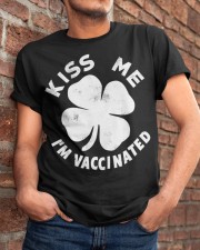 Kiss Me I'm Irish And Vaccinated - St Patrick Day Classic T-Shirt apparel-classic-tshirt-lifestyle-26