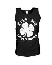 Kiss Me I'm Irish And Vaccinated - St Patrick Day Unisex Tank tile