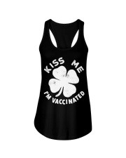 Kiss Me I'm Irish And Vaccinated - St Patrick Day Ladies Flowy Tank tile