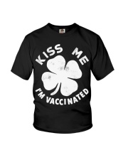 Kiss Me I'm Irish And Vaccinated - St Patrick Day Youth T-Shirt tile
