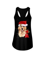 Golden Retriever Christmas Ladies Flowy Tank tile