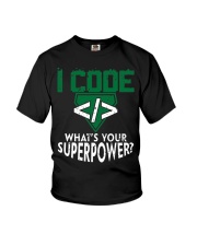 I Code Superpower T-Shirt Youth T-Shirt tile