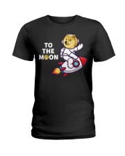 Dogecoin to the Moon Ladies T-Shirt tile