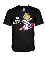 Dogecoin to the Moon V-Neck T-Shirt tile