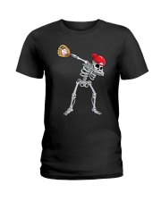 Dabbing Skeleton Baseball Ladies T-Shirt tile