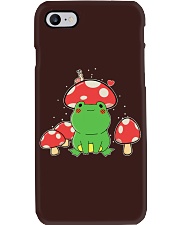 Frog with Mushroom Hat Snail Cottagecore Aesthetic Phone Case tile